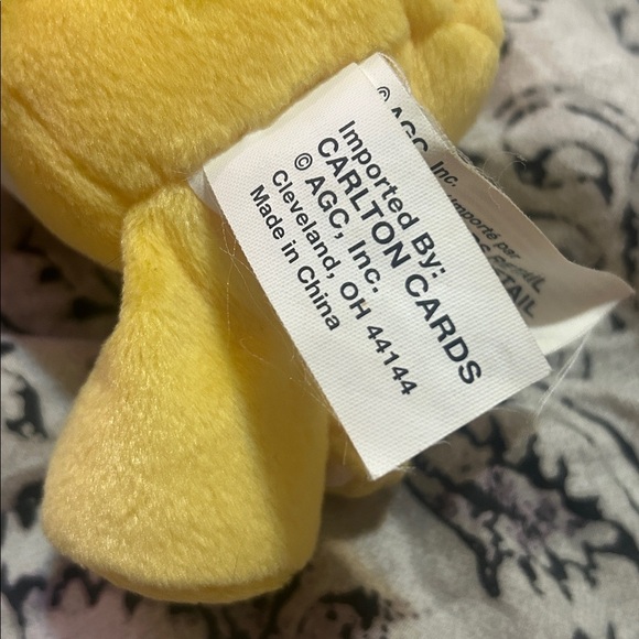 Y2K Care Bears Birthday Bear Yellow Plush Bear with Cupcake Embroidery - Picture 6 of 8